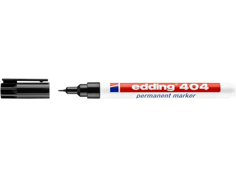 Marcatore permanente edding 404 punta conica 0,75 mm nero 4-404001