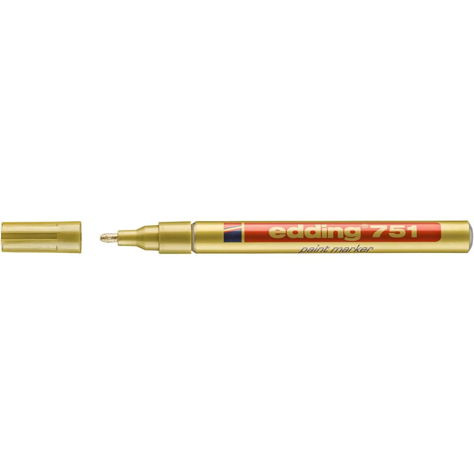 Marcatore a vernice edding 751 punta conica 1-2 mm oro 4-751053