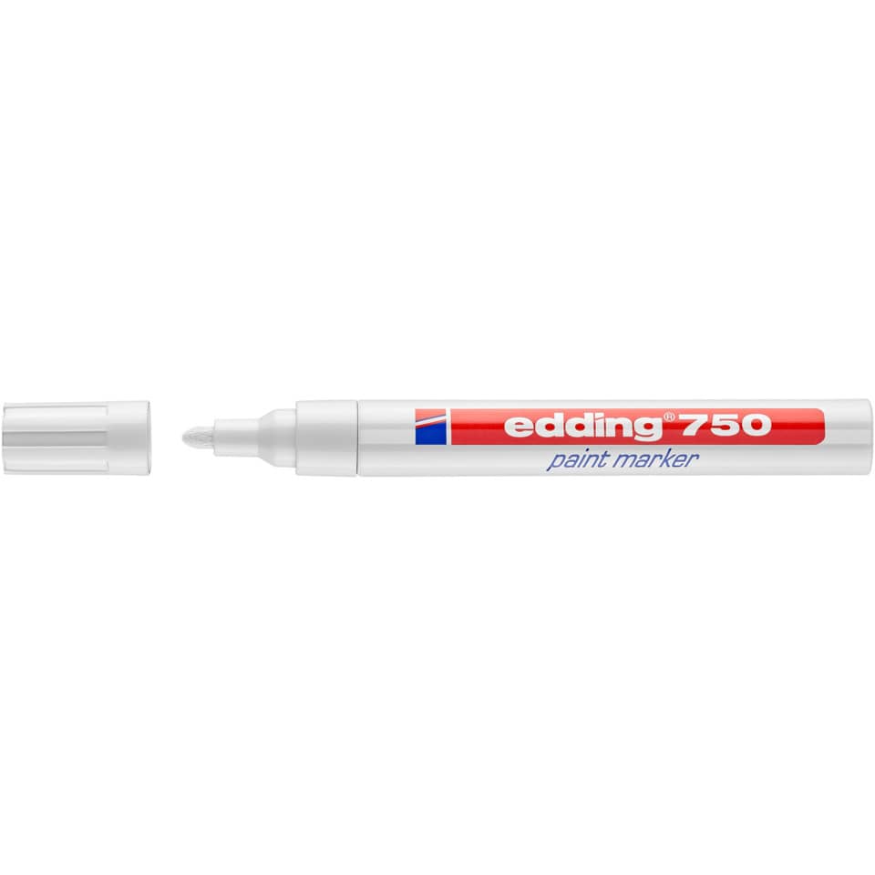 Marcatore a vernice edding 750 punta conica 2-4 mm bianco 4-750049