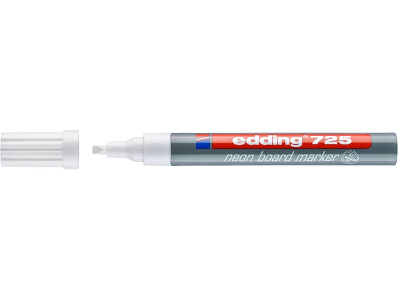 Marcatore Neon per lavagne edding 725 punta scalpello 2-5 mm bianco 4-725049