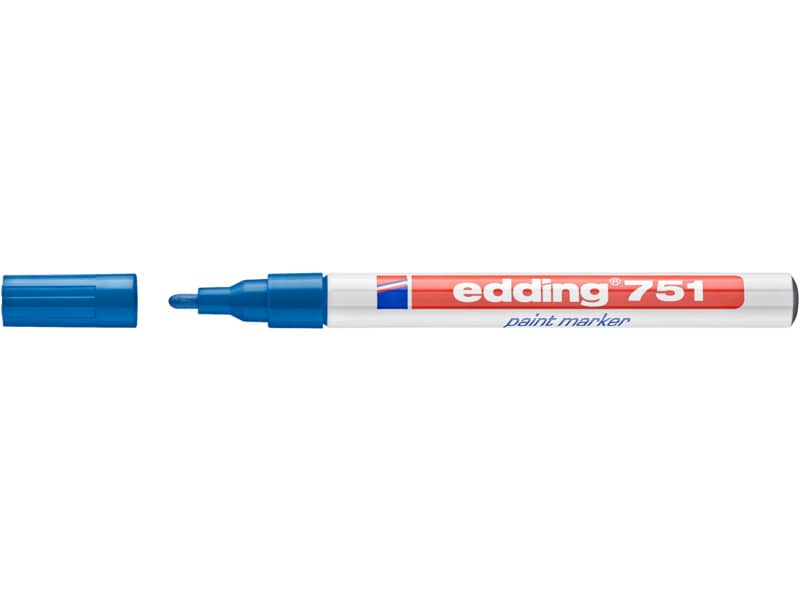 Marcatore a vernice edding 751 punta conica 1-2 mm blu 4-751003