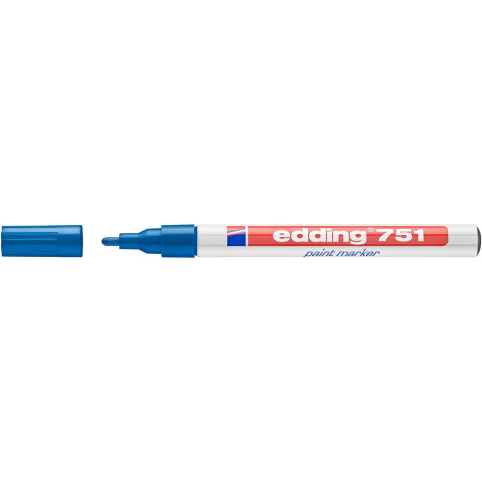 Marcatore a vernice edding 751 punta conica 1-2 mm blu 4-751003
