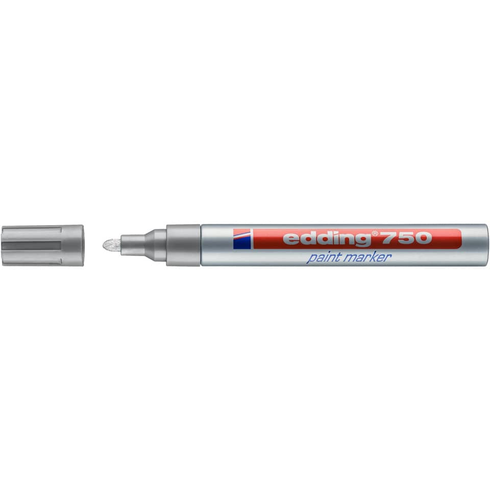 Marcatore a vernice edding 750 punta conica 2-4 mm argento 4-750054