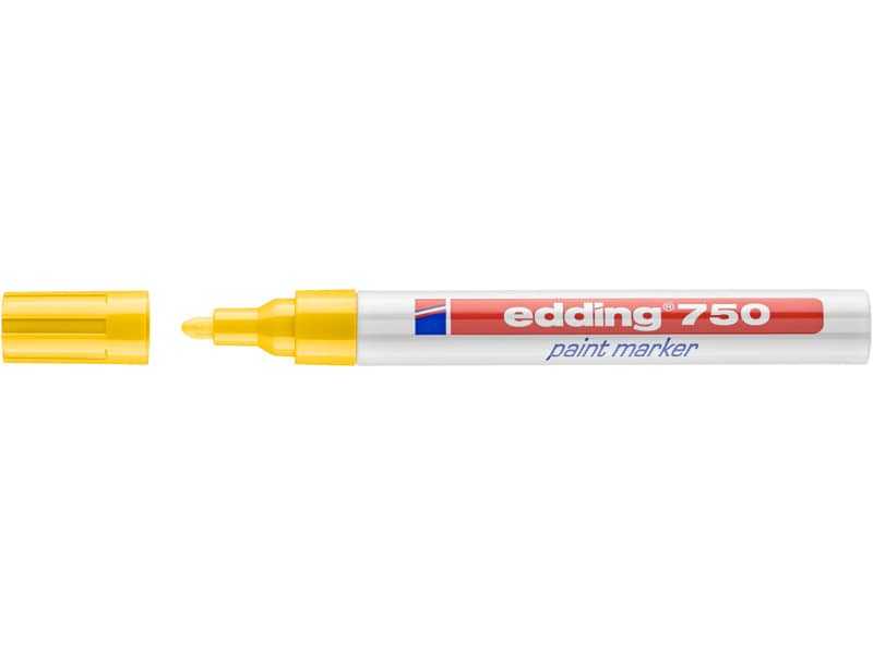 Marcatore a vernice edding 750 punta conica 2-4 mm giallo 4-750005
