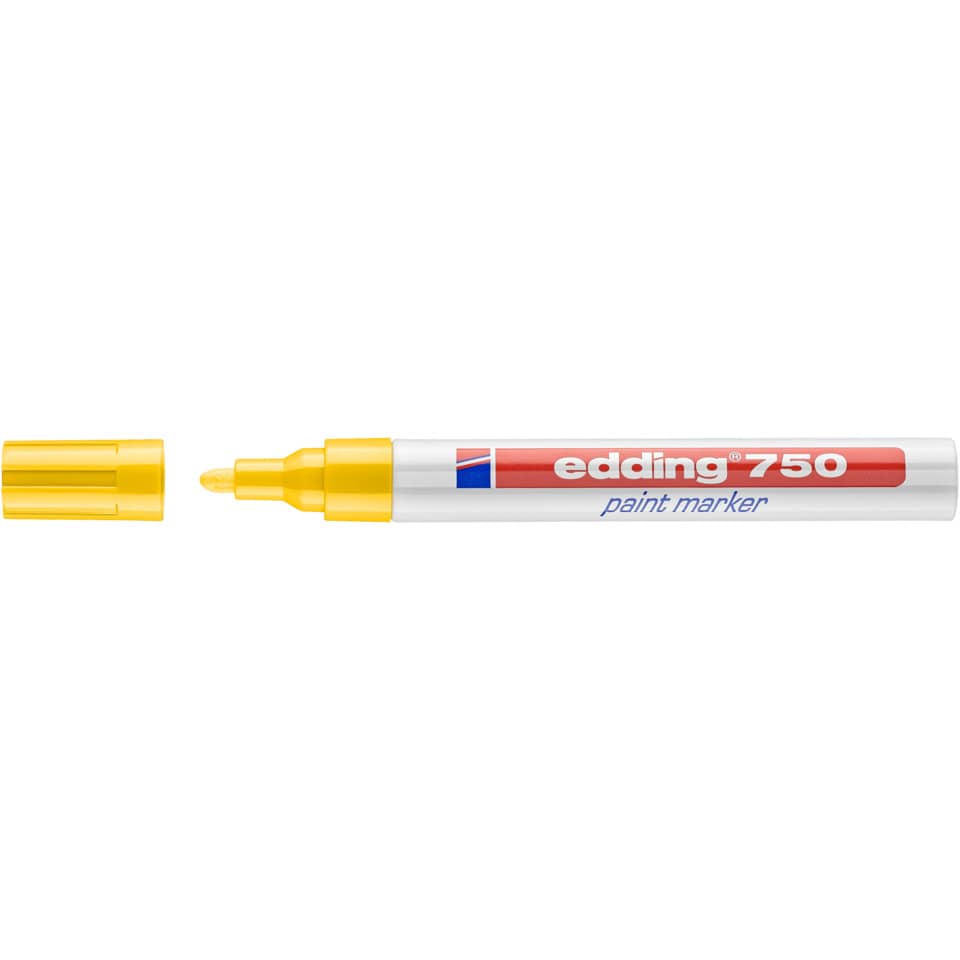 Marcatore a vernice edding 750 punta conica 2-4 mm giallo 4-750005