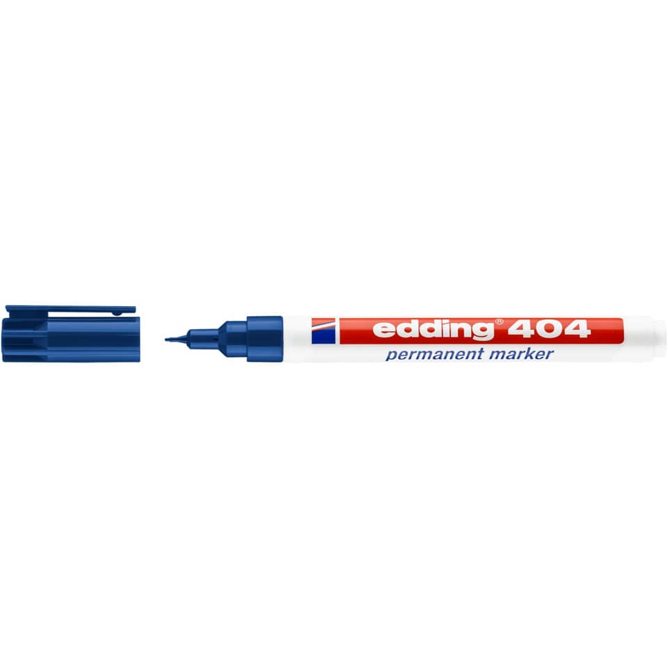 Marcatore permanente edding 404 punta conica 0,75 mm blu 4-404003