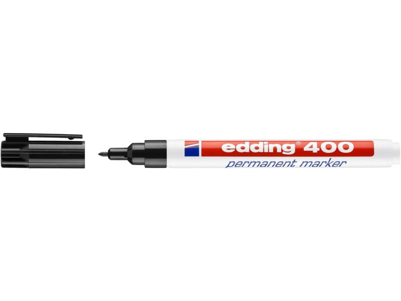 Marcatore permanente edding 400 punta conica 1 mm nero 4-400001