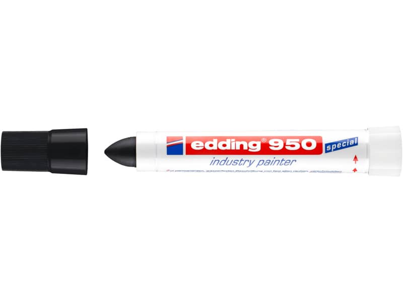 Marcatore a cera edding 950 punta conica 10 mm nero 4-950001