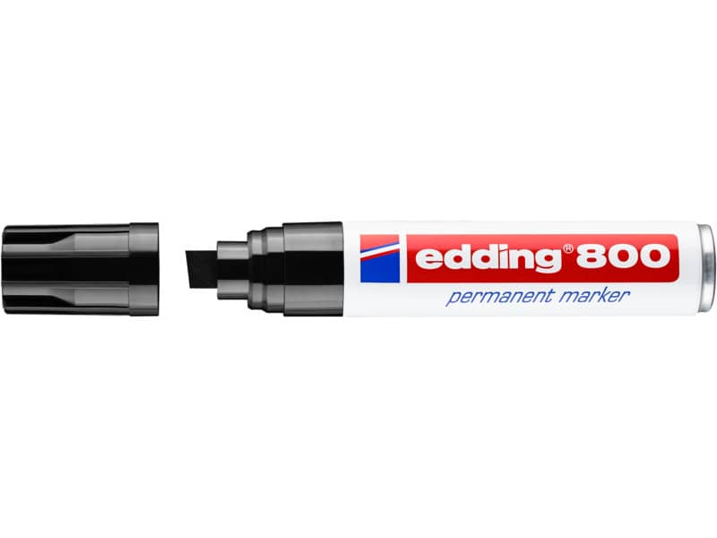 Marcatore permanente edding 800 punta scalpello 4-12 mm nero 4-800001