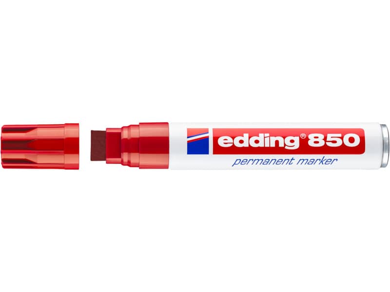 Marcatore permanente edding 850 punta scalpello 5-15 mm rosso 4-850002