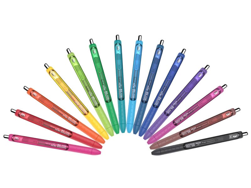 Penne a scatto Paper Mate InkJoy Gel RT 0,7 mm assortiti (rosa, lime, viola, blue grey)  wallet da 4 - 1978321