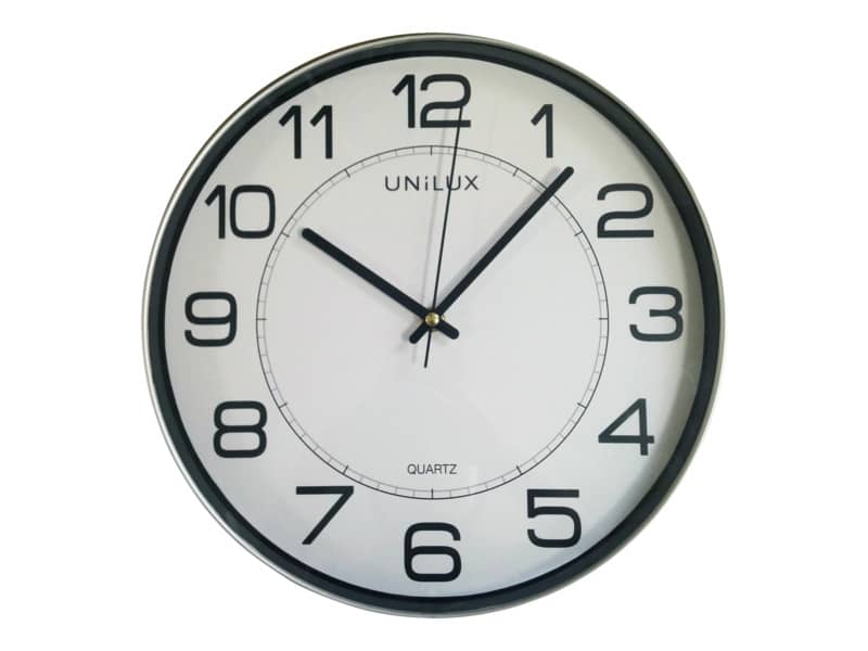 Orologio da parete magnetico al quarzo UNILUX Magnet Ø 30,5 cm grigio metallizzato - 400094406