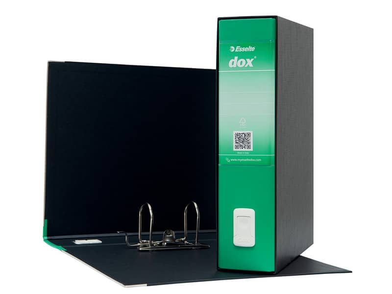 Registratore a leva DOX2 Protocollo 28,5x35 cm - dorso 8 cm verde D26214