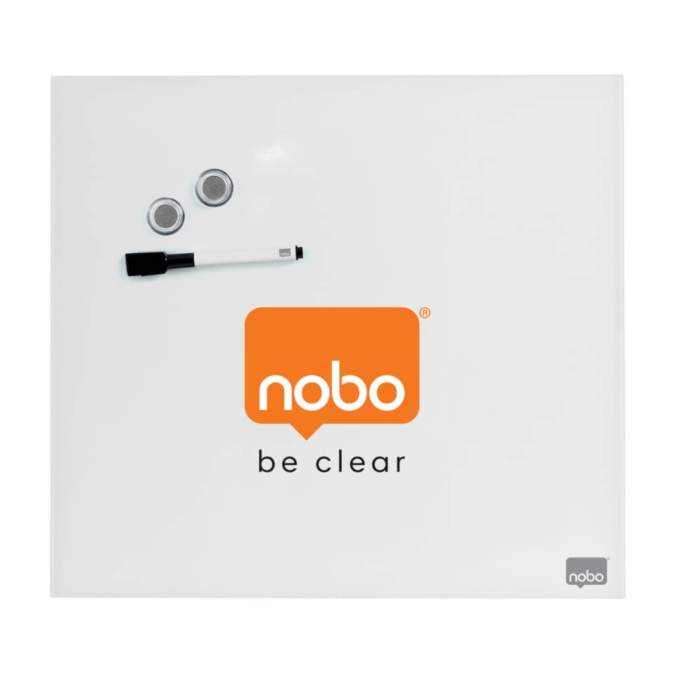 Lavagna bianca magnetica in vetro Nobo Diamond cancellabile 45x45 cm 1903957