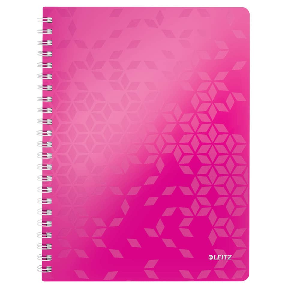 Blocco a quadretti 80 fogli Leitz WOW in PPL A4 fucsia metallizzato 46380023