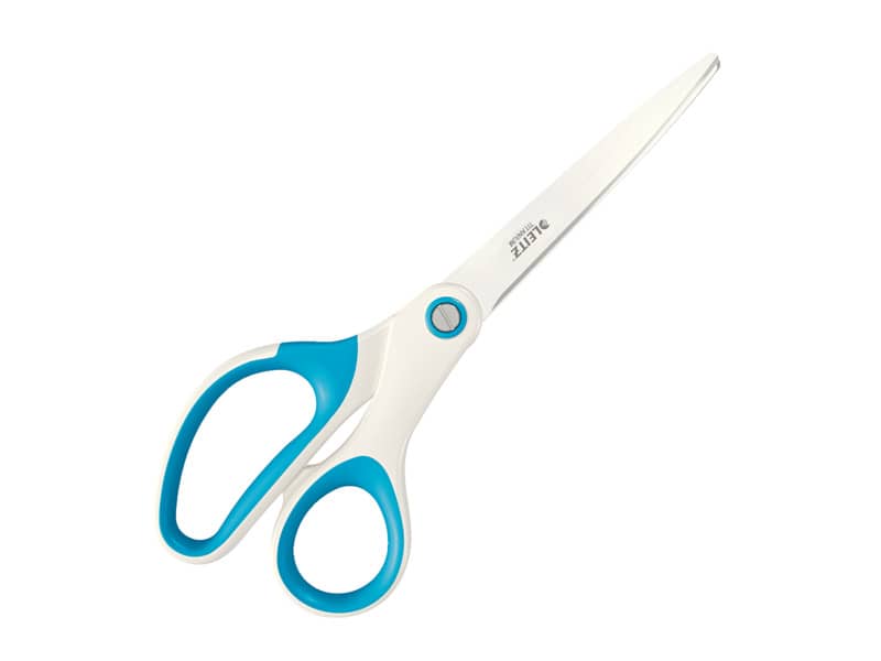 Forbici da ufficio Leitz WOW asimmetrica acciaio inox rivestito in titanio blu 20,5 cm - 53192136