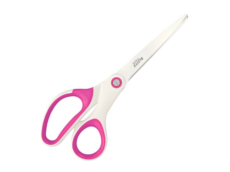 Forbici da ufficio Leitz WOW asimmetrica acciaio inox rivestito in titanio fucsia 20,5 cm - 53192123