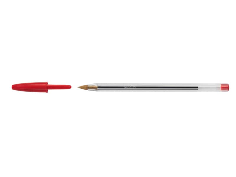 Penna a sfera BIC Cristal M 1 mm rosso  Conf. 50 pezzi - 8373619