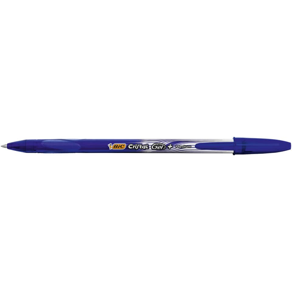 Penna gel BIC Cristal Gel+ M 0,7 mm blu  919234