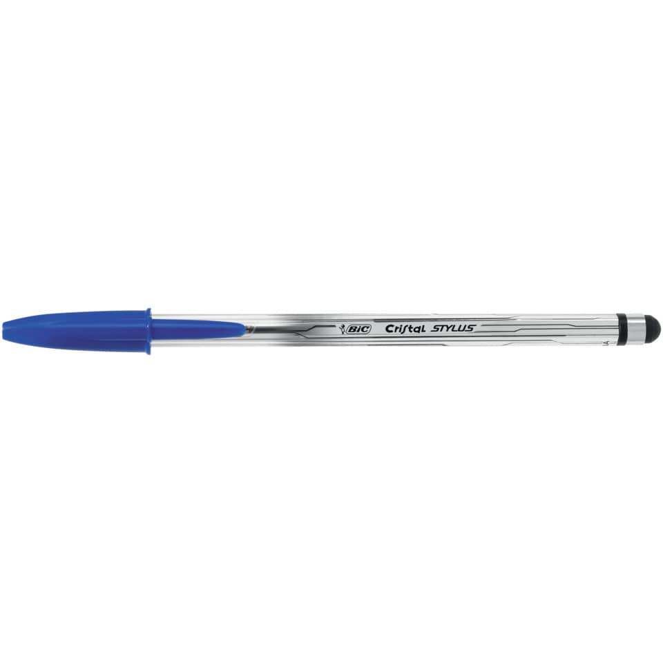 Penna a sfera BIC Cristal Stylus M 1 mm blu 926388