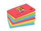 Foglietti riposizionabili Post-it® Super Sticky Bora Bora 76x127 mm assortiti conf. 6 blocchetti da 90 ff - 655-6SS-JP
