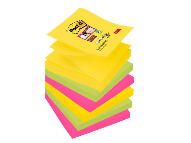 Foglietti riposiz. Post-it® Ricarica Z-Notes Super Sticky ass. Rio De Janeiro 6 bloc. da 90 ff - R330-6SS-RIO-EU