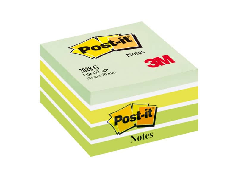 Foglietti riposizionabili Post-it® Notes Cubo 76x76 mm verde pastello 2028-G