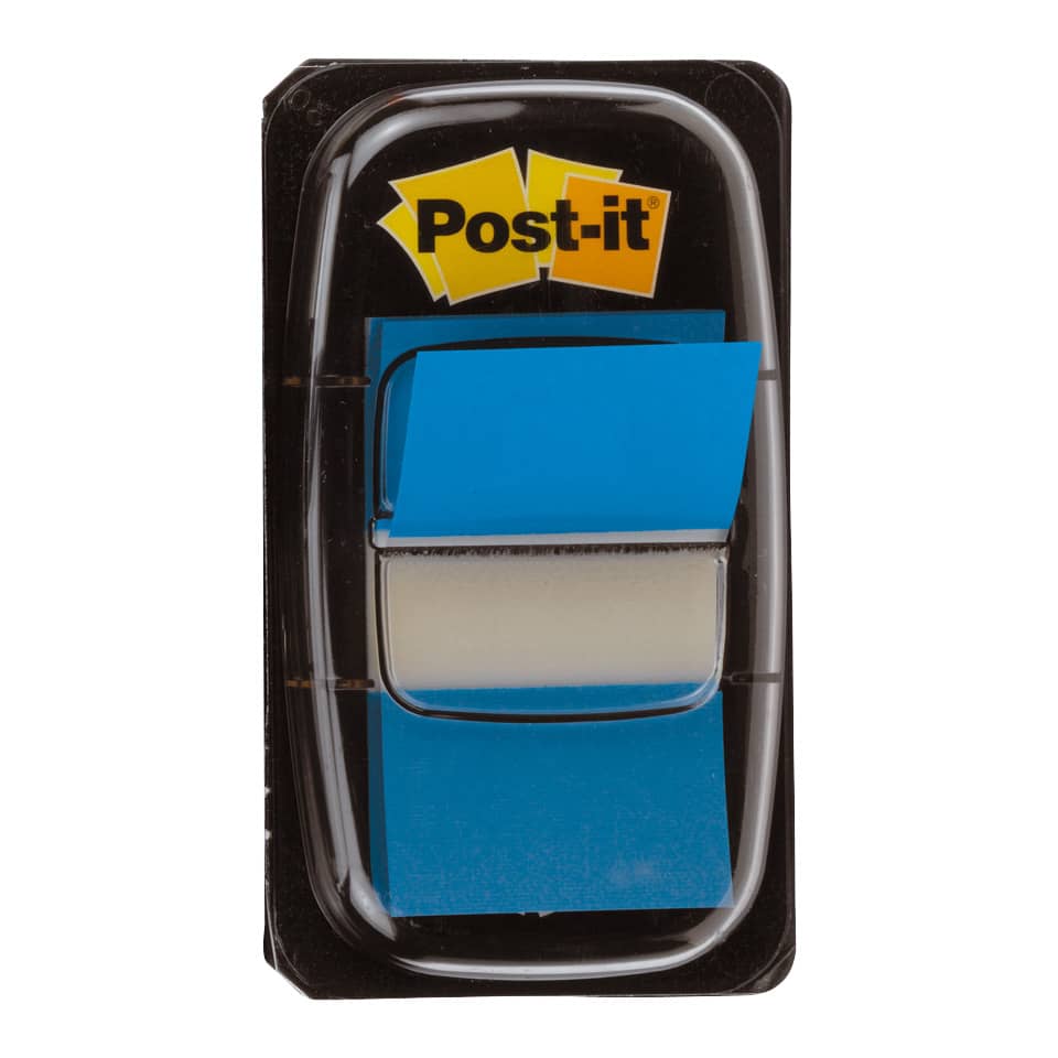 Segnapagina removibili Post-it® Index Medium con dispenser blu 50 segnapagina - 680-2