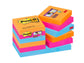 Foglietti riposizionabili Post-it® Super Sticky Bangkok 47,6x47,6 mm assortiti conf. 12 blocch. da 90 ff - 622-12SS-EG