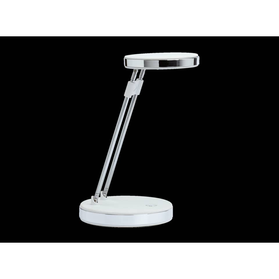 Lampada da scrivania a LED MAULpuck acciaio bianco 8201202