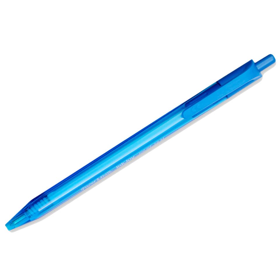 Penna a sfera a scatto Paper Mate Inkjoy 100 RT ULV M 1 mm blu Special Pack 80+20 GRATIS - S0977440