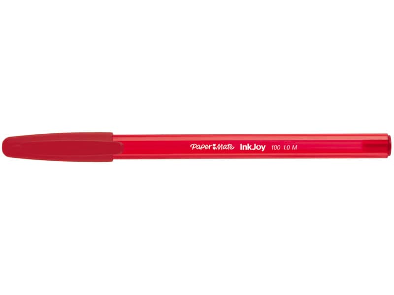 Penna a sfera stick Paper Mate Inkjoy 100 CAP ULV M 1 mm rosso S0957140