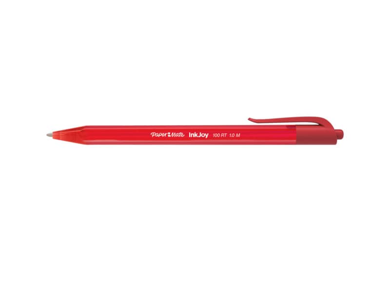 Penna a sfera a scatto Paper Mate Inkjoy 100 RT ULV M 1 mm rosso S0957050