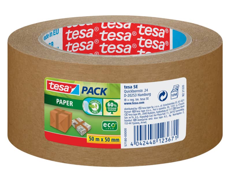 Nastro da imballo tesa tesapack® Carta ecoLogo® 50 mm x 50 m marrone 57180-00000-03