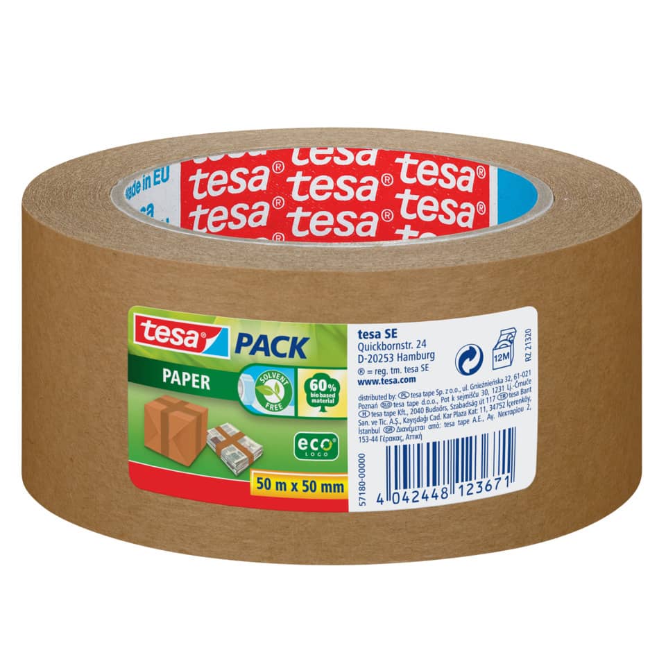 Nastro da imballo tesa tesapack® Carta ecoLogo® 50 mm x 50 m marrone 57180-00000-03