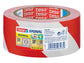 Nastro segnaletico tesa Signal Universale OPP adesivo acrilico 50mm x 66m rosso-bianco - 58134-00000-00