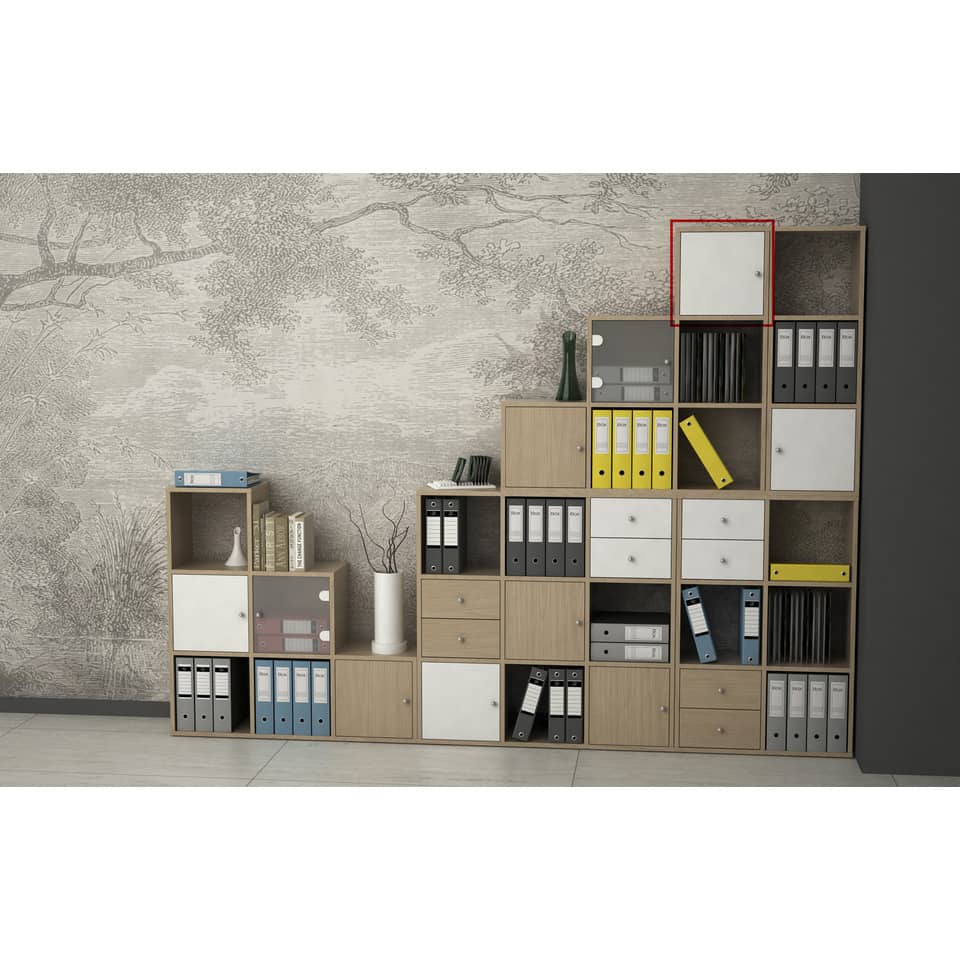 Coppia di antine per libreria componibile Artexport Maxicolor - 32,2x32,2 cm - Bianco - 2A-MaxC-3