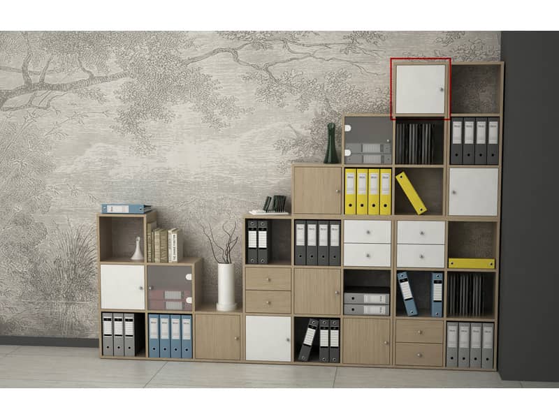 Coppia di antine per libreria componibile Artexport Maxicolor - 32,2x32,2 cm - Bianco - 2A-MaxC-3