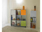 Libreria componibile Artexport Maxicolor - 9 caselle - 104x29,2x103,9 cm - Grigio alluminio - 9MaxC-5