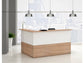 Bancone reception Artexport Musa 140x76x117 cm ciliegio arabis-bianco 2824-B14-K3