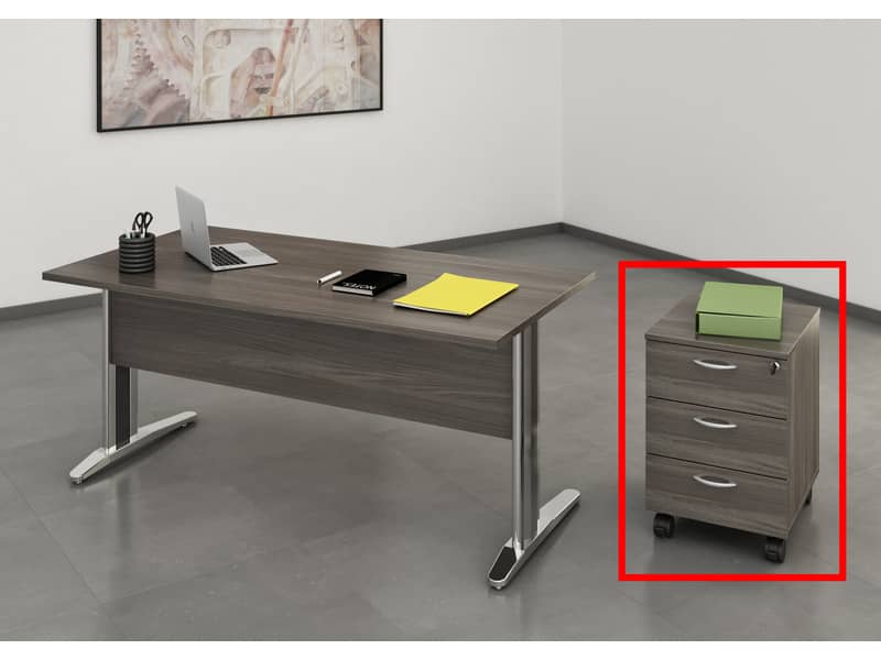 EC - Cassettiera a tre cassetti montata Artexport Presto 41,8x52x59,5 cm frassino toscano - 60019/F