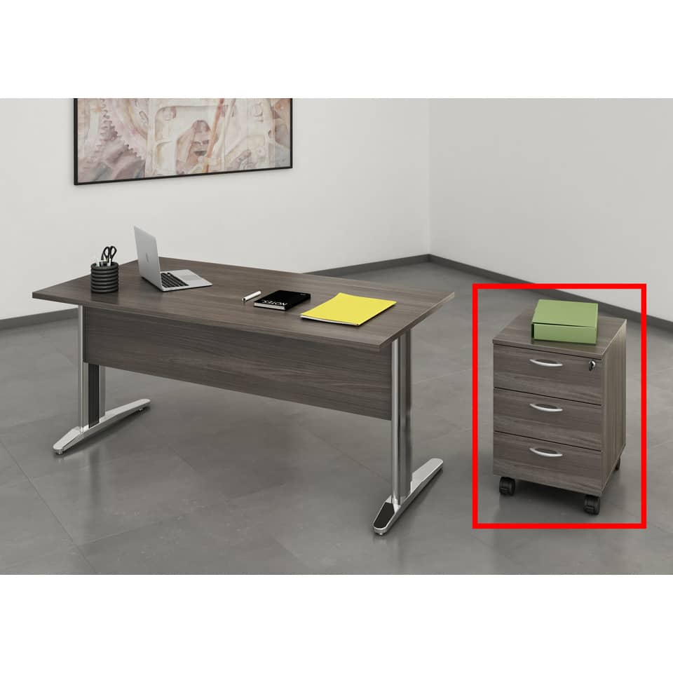 EC - Cassettiera a tre cassetti montata Artexport Presto 41,8x52x59,5 cm frassino toscano - 60019/F