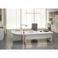 Scrivania Artexport Flex - 160x80x73 cm bianco - fianchi a pannello in melaminico - JPB160-3
