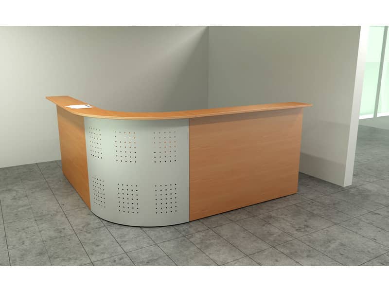 Bancone reception Artexport Presto lineare 160x30x115h cm noce chiaro RB/160/4