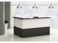 Bancone reception basso per disabili Artexport Musa 80x97,5x72 cm nero venato-bianco - 2824-HB80-83