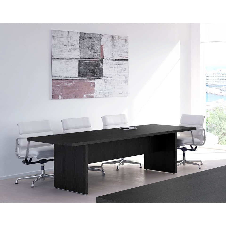 Tavolo riunioni Artexport Flora 220x100x74 cm fianchi legno nero venato frassino - 905/8