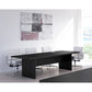 Tavolo riunioni Artexport Flora 220x100x74 cm fianchi legno nero venato frassino - 905/8
