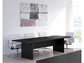 Tavolo riunioni Artexport Flora 220x100x74 cm fianchi legno nero venato frassino - 905/8