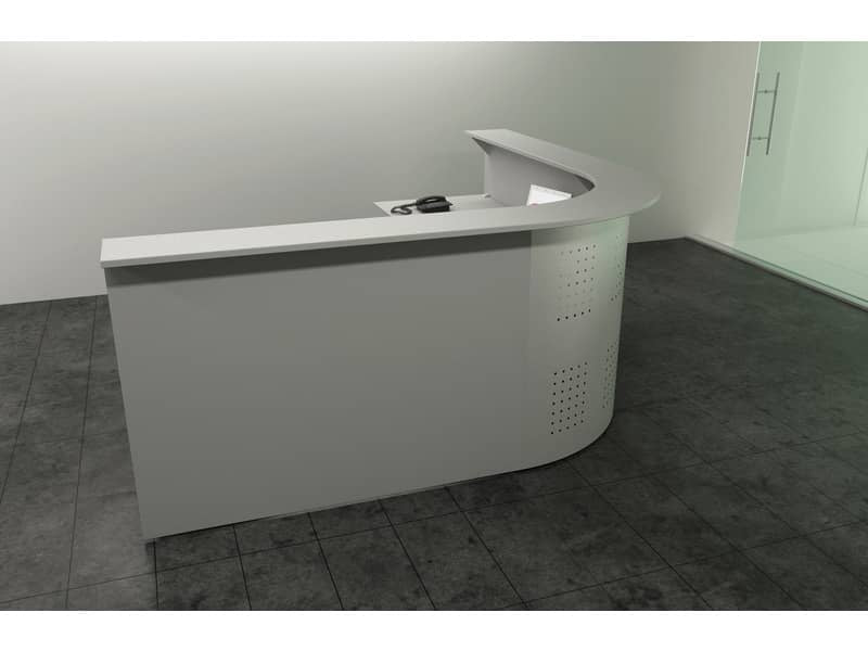 Bancone reception Artexport Presto lineare 80x30x115h cm grigio RB/80/9