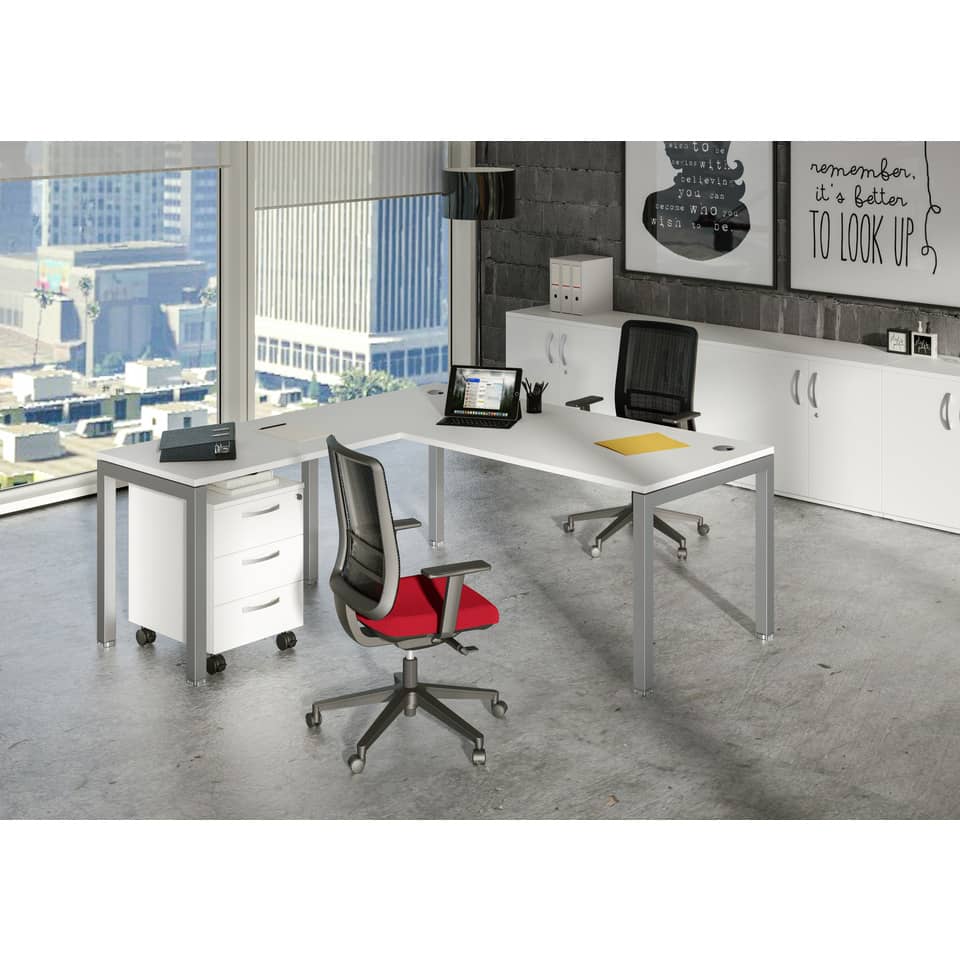 Mobile a giorno medio Artexport Bridge con ante - 80x46x136 cm - bianco BMH+AMH-3